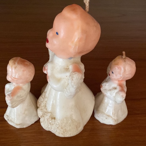 VTG Christmas Angel Candles Set of 3 - Picture 4 of 10